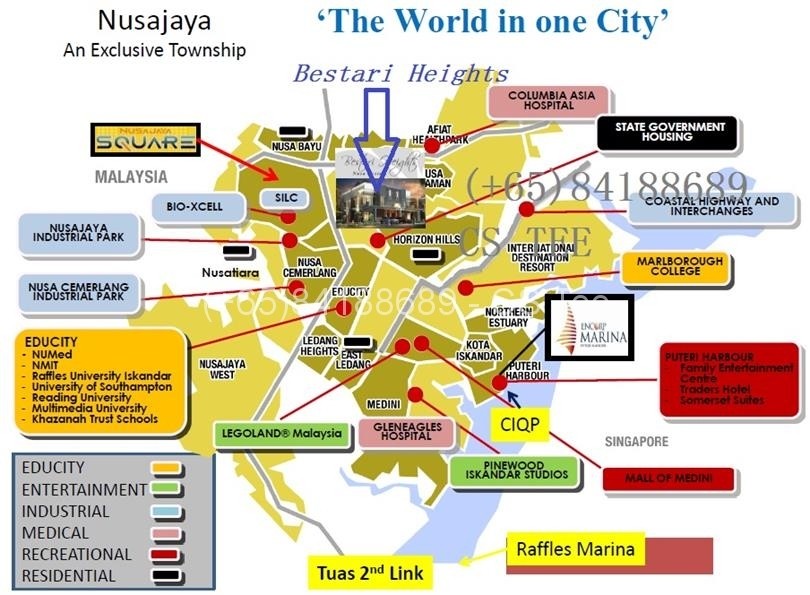 bestari heights nusajaya location map