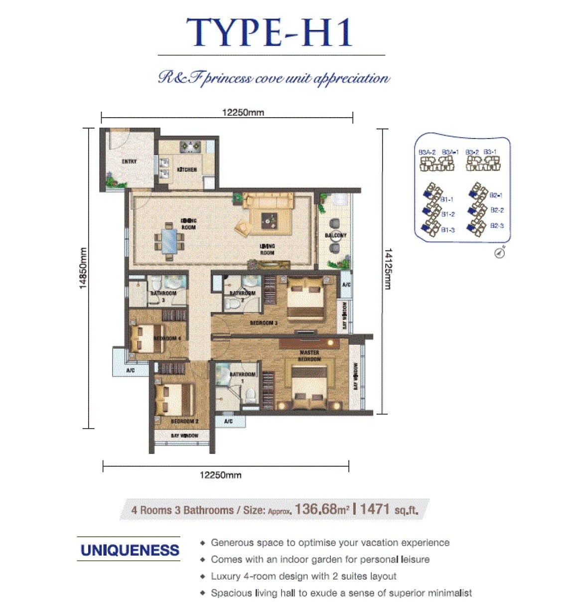 RF Princess Cove JB Floor Plan 4Bedroom