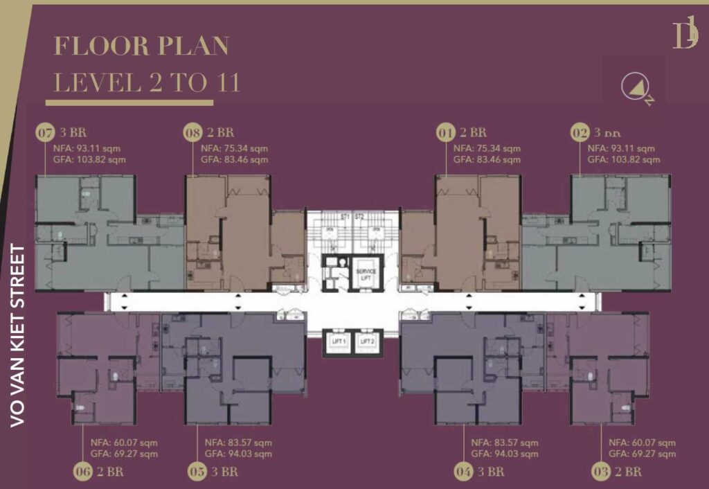 D1mension-FloorPlan-Level2 to 11