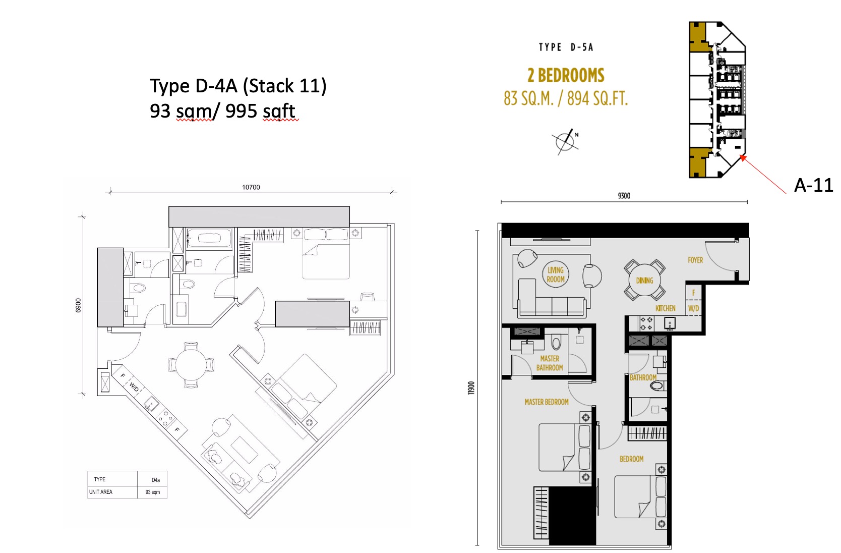 Oxley Towers - SO Sofitel Floor Plan - 2BR-2