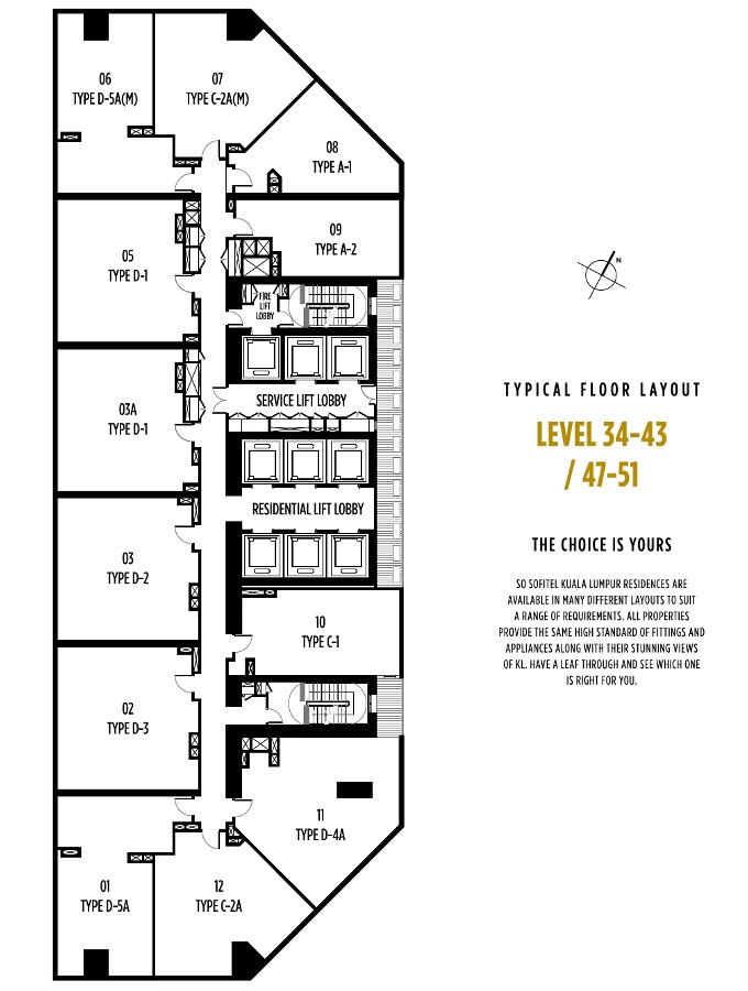 Oxley Towers - SO Sofitel Typical Floor Plan