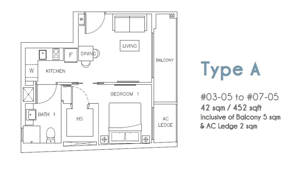 Rezi35-Floorplan-1-Bedroom-Type-A