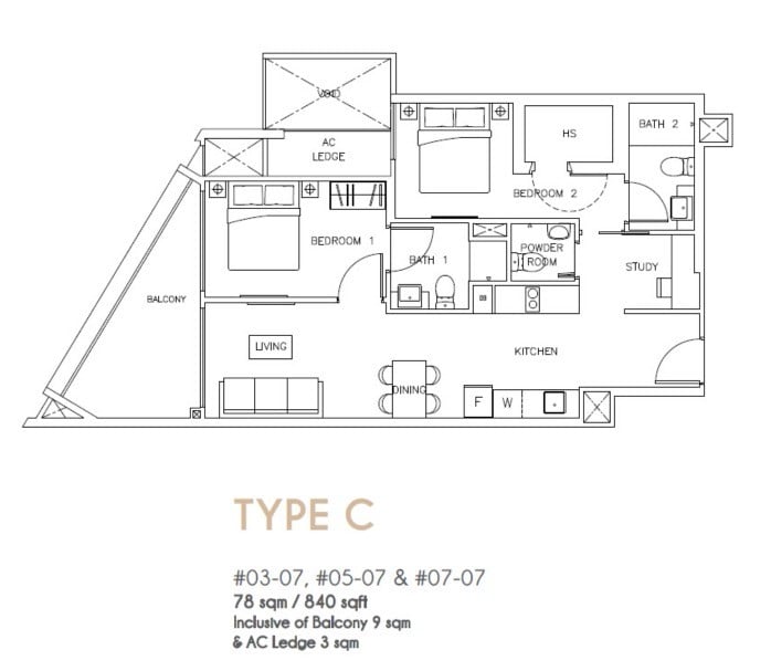 Rezi35-Floorplan-2BR+Study-Type-C