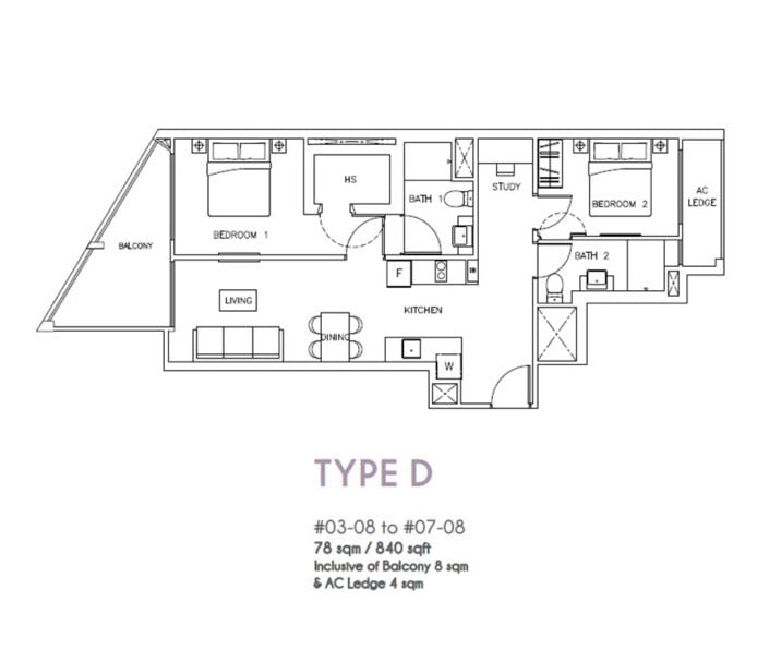 Rezi35-Floorplan-2BR+Study-Type-D