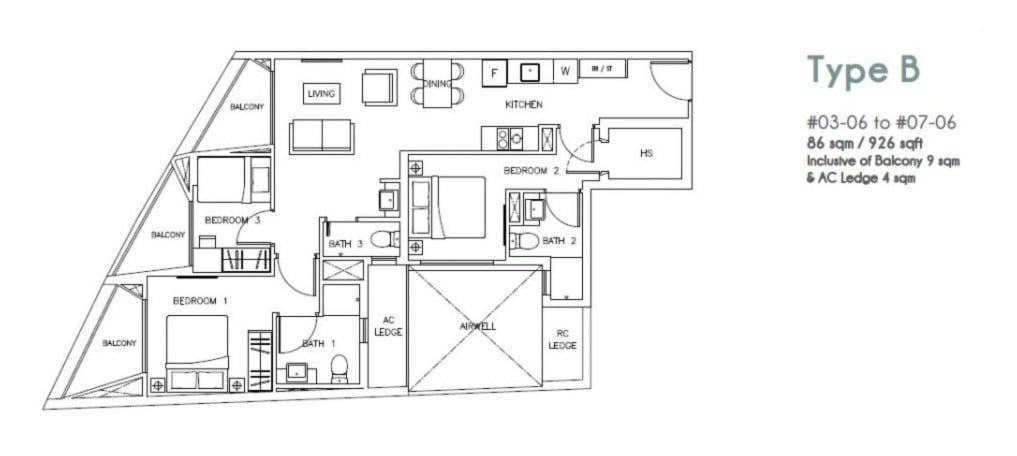 Rezi35-Floorplan-3BR-Type-B