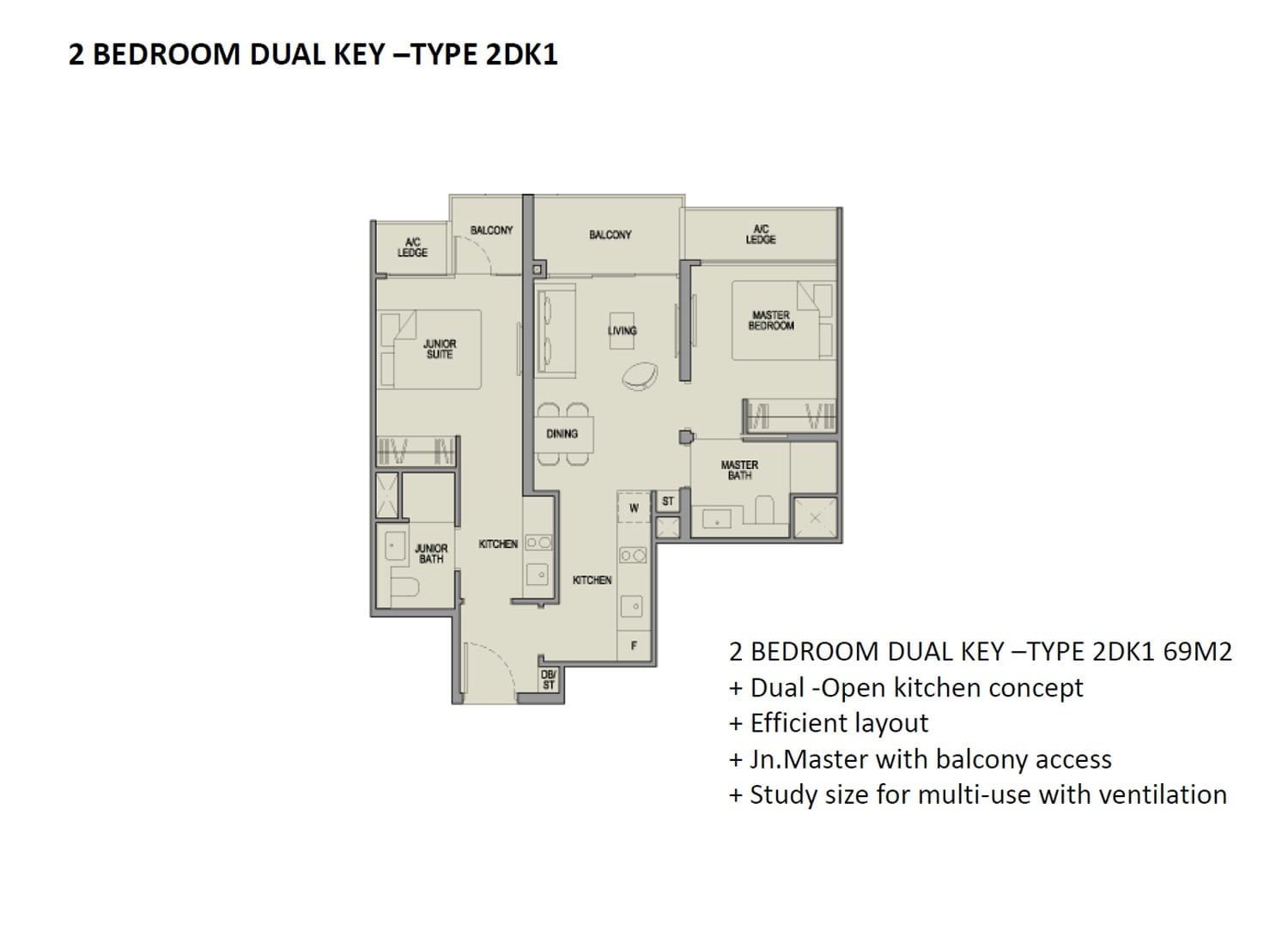 Park-Colonial-2-Bedroom Dual-Key