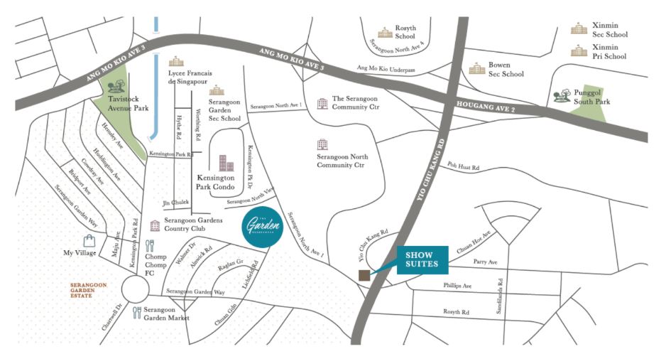 The Garden Residences - Location Map