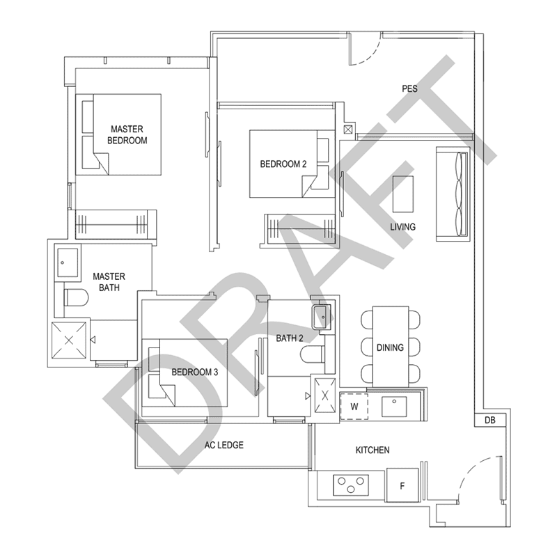 florence-residences-new-condominium-3-bedroom-floor-plan | MySgProp