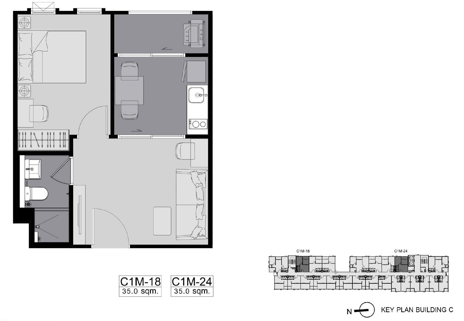 Aspire-Asoke-ratchada-1Bedroom C1M