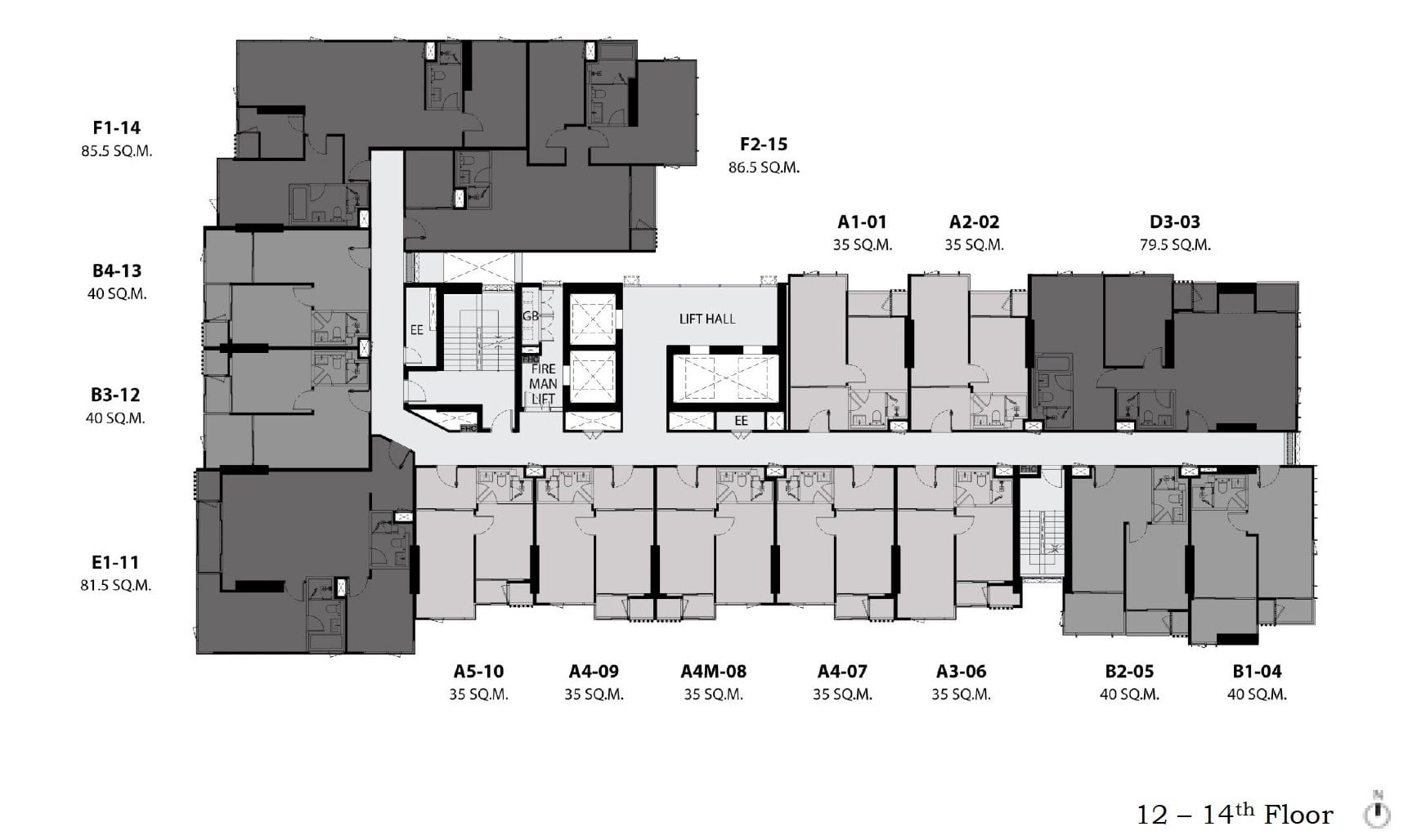 Rhythm-Ekkamai-Estate-Floor Plan 12-14th