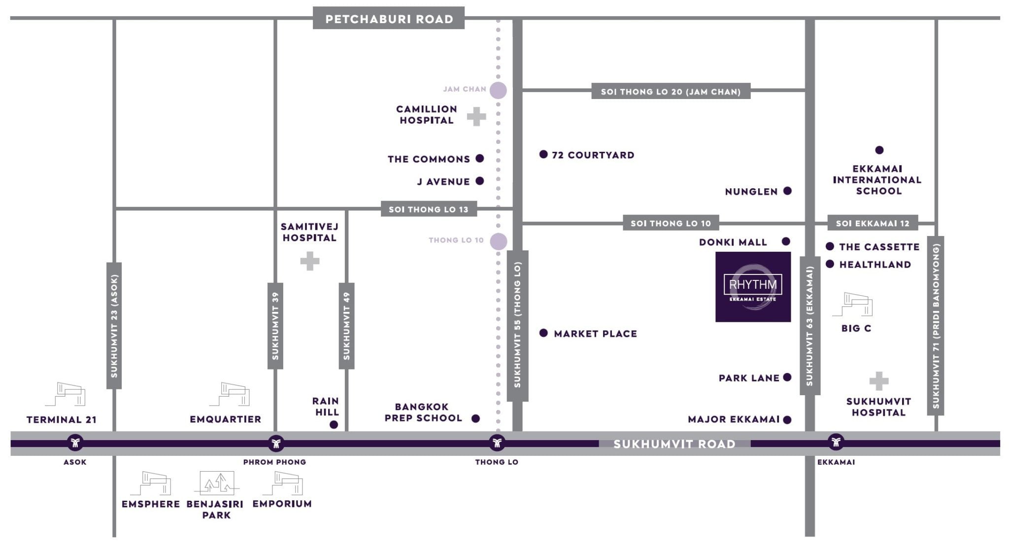 Rhythm-Ekkamai-Estate-Location-Map