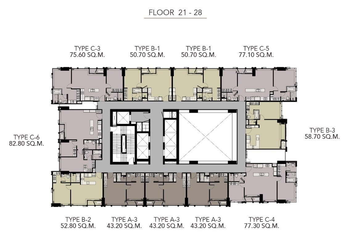 HYDE-Heritage-Thonglor-Floor Plan 21-28