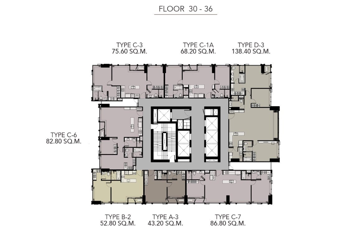 HYDE-Heritage-Thonglor-Floor Plan 30-36