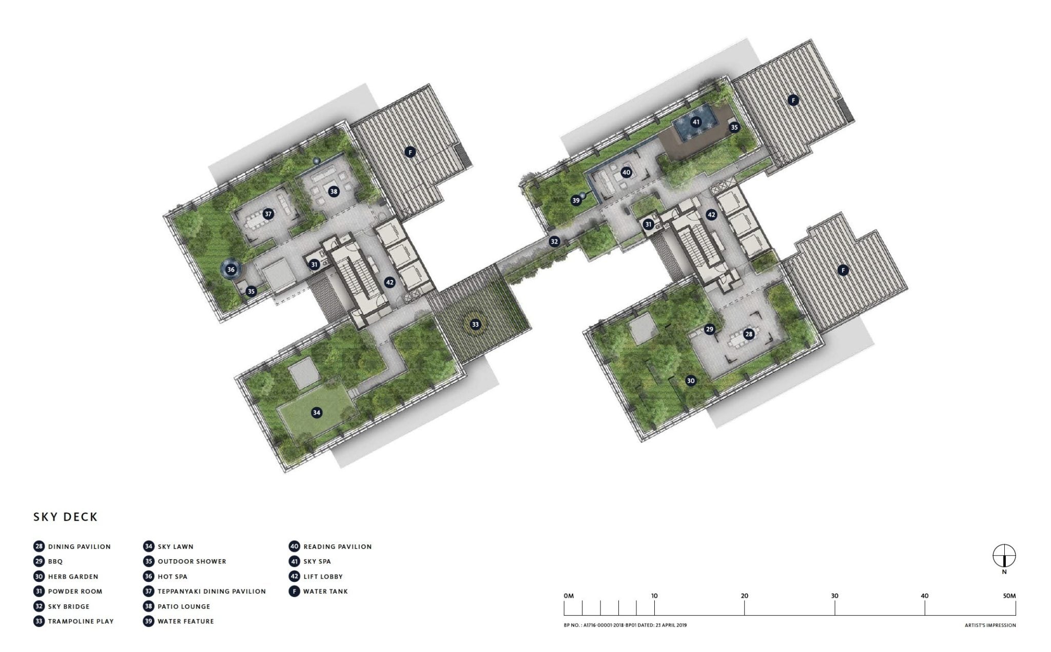 Riviere river valley site plan sky deck