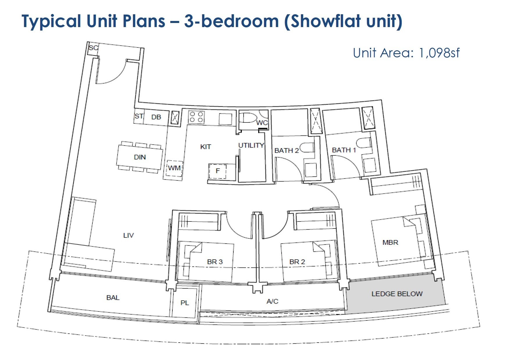 One-Pearl-Bank-floor Plan - 3BR