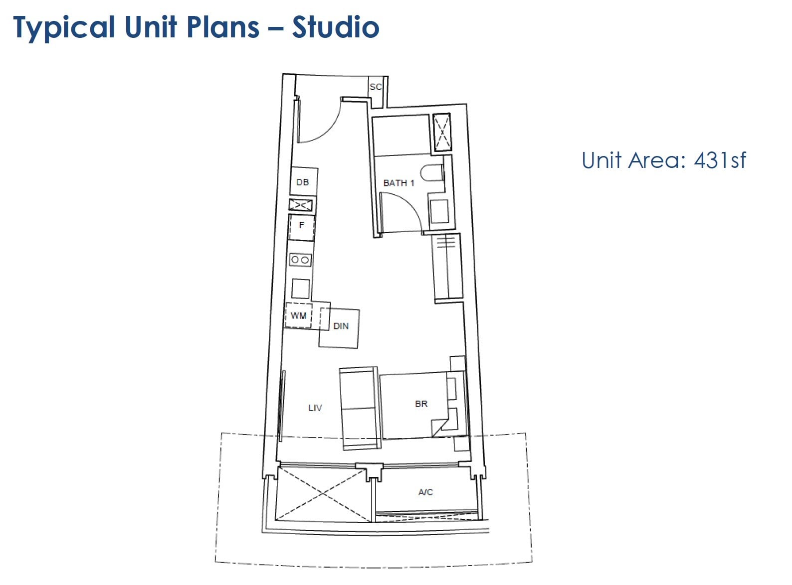 One-Pearl-Bank-floor Plan - studio