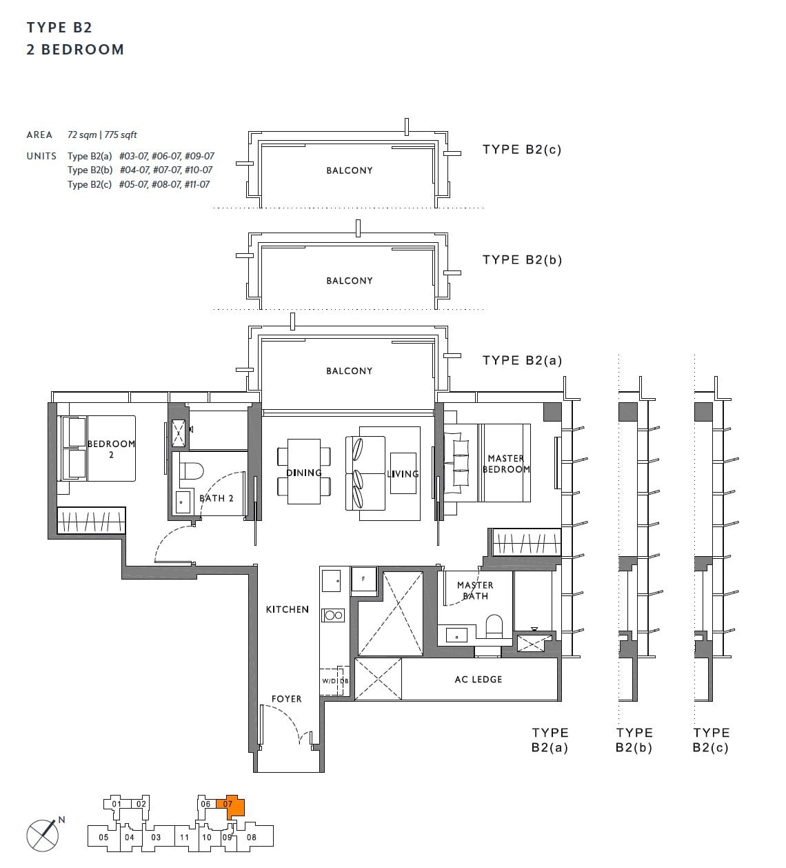 the-hyde-balmoral-floor plan-2BR B2