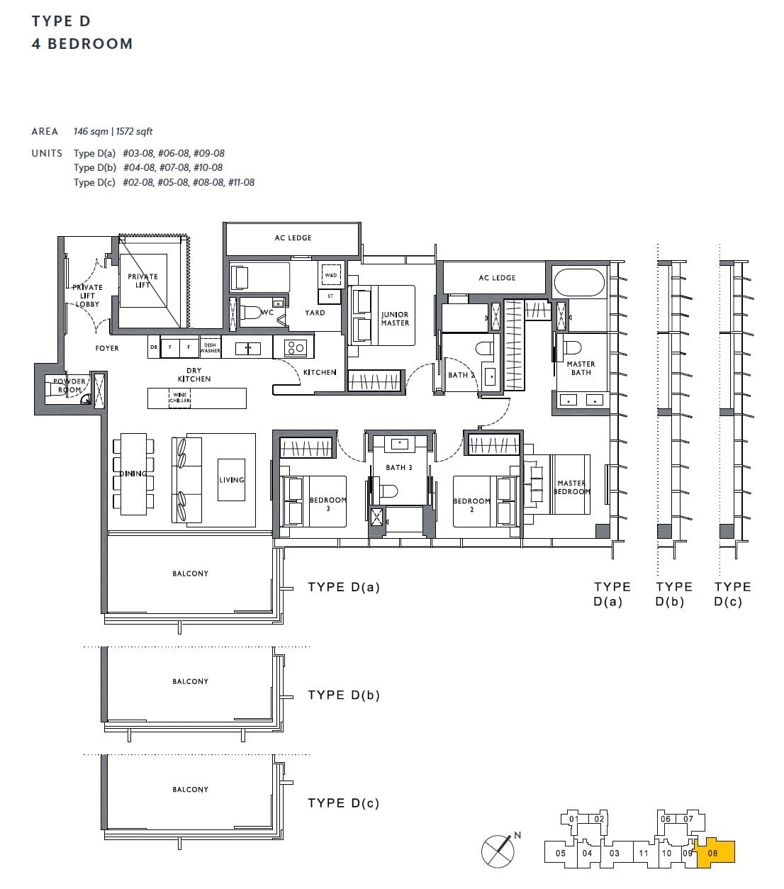 the-hyde-balmoral-floor plan-4BR D1