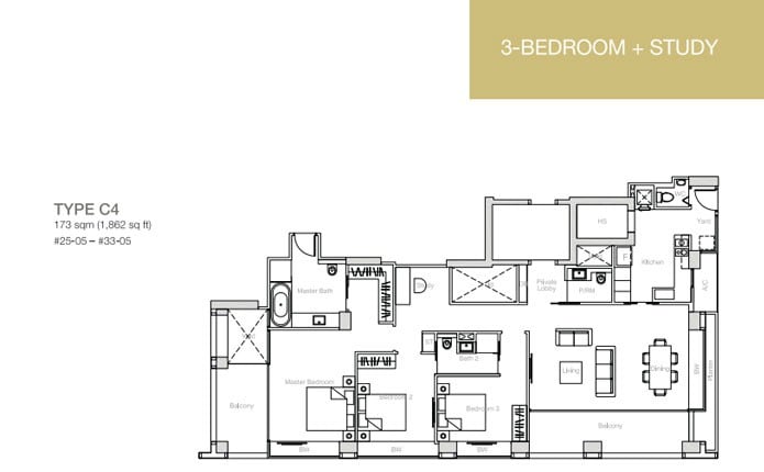 nouvel-18-floorplan 3BR+S C4