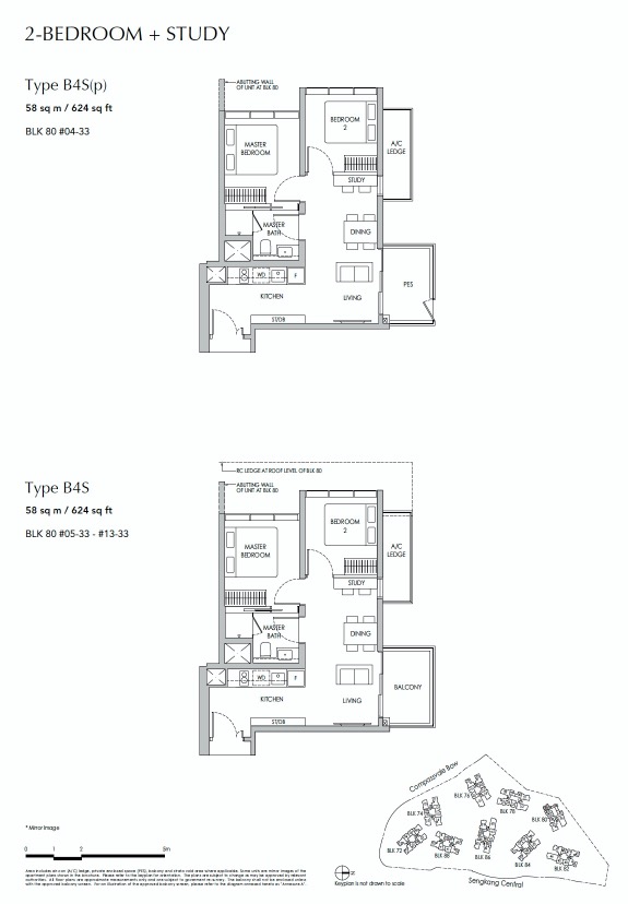 sengkang-grand-floor plan 2BR+S