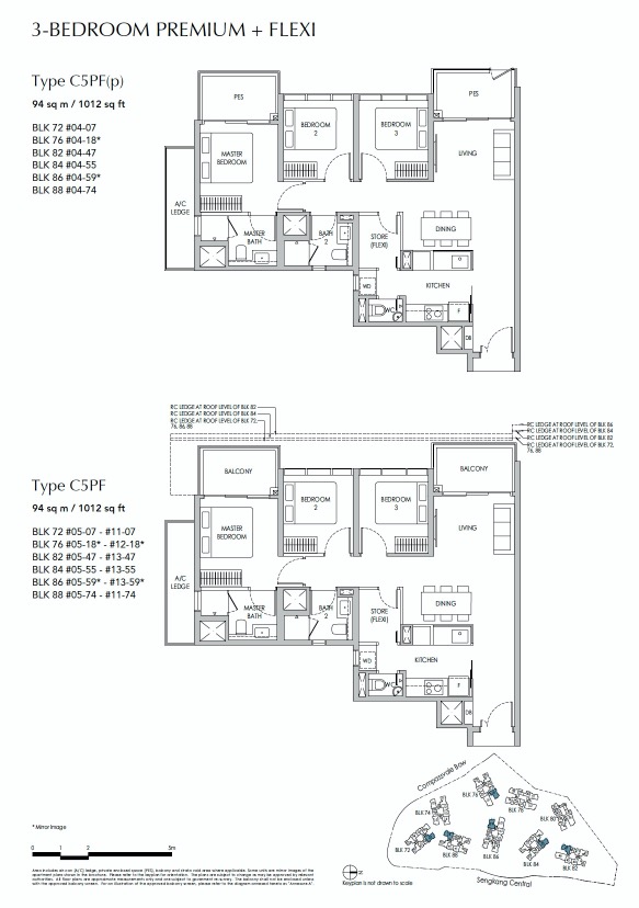 sengkang-grand-floor plan 3BR Flexi