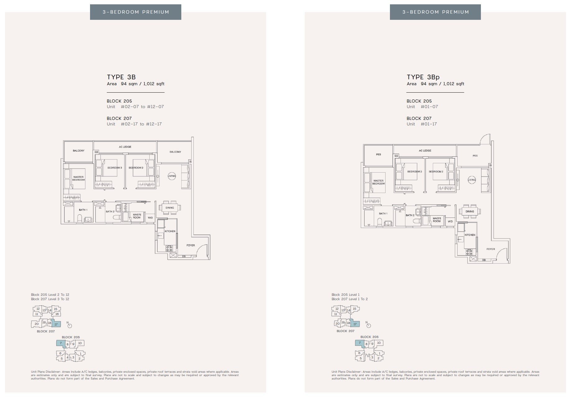 urban treasures floor plan 3BR 3