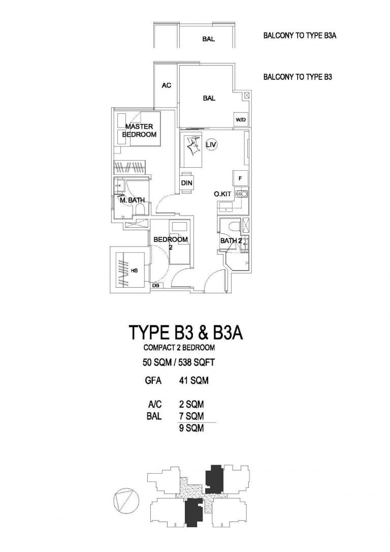 Uptown-Farrer-FloorPlan-2-Bed-B3