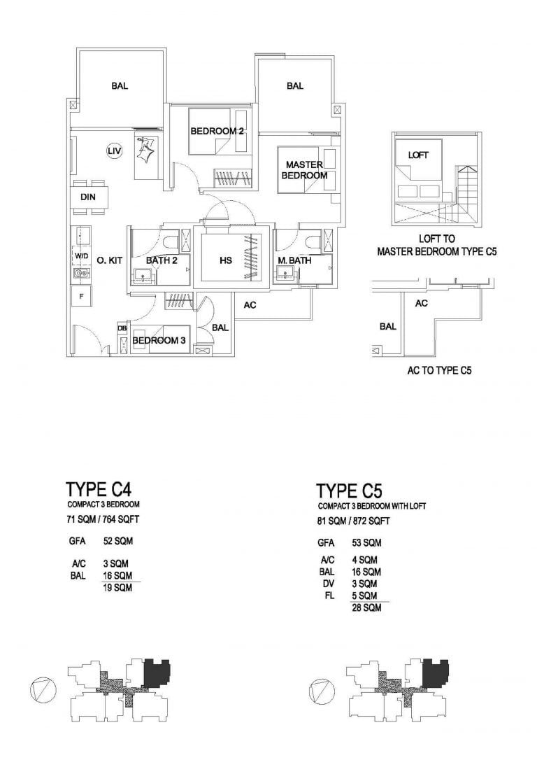 Uptown-Farrer-FloorPlan-3-Bed-C4 C5