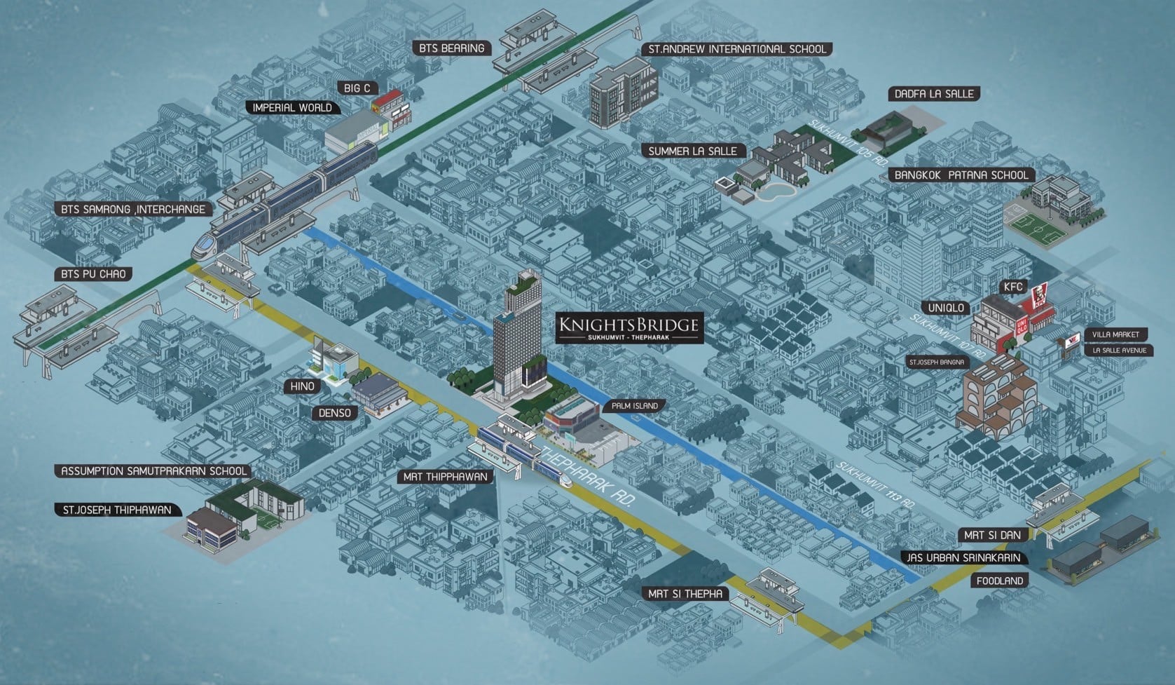 Knightsbridge-sukhumvit-thepharak-3D map