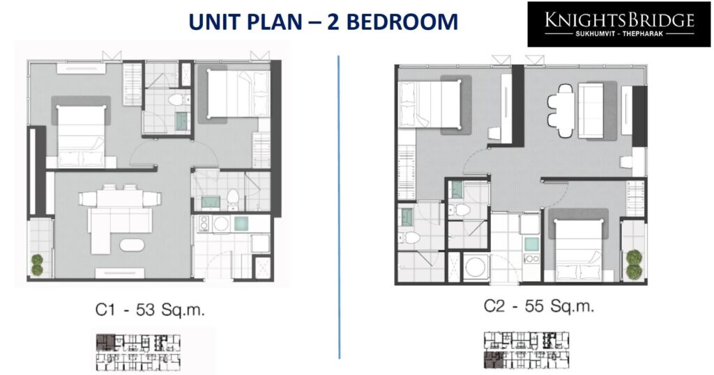 Knightsbridge-sukhumvit-thepharak-Floor plan 2BR