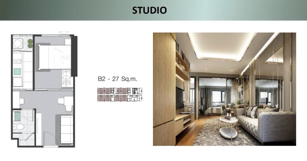 Knightsbridge-sukhumvit-thepharak-Floor plan Studio