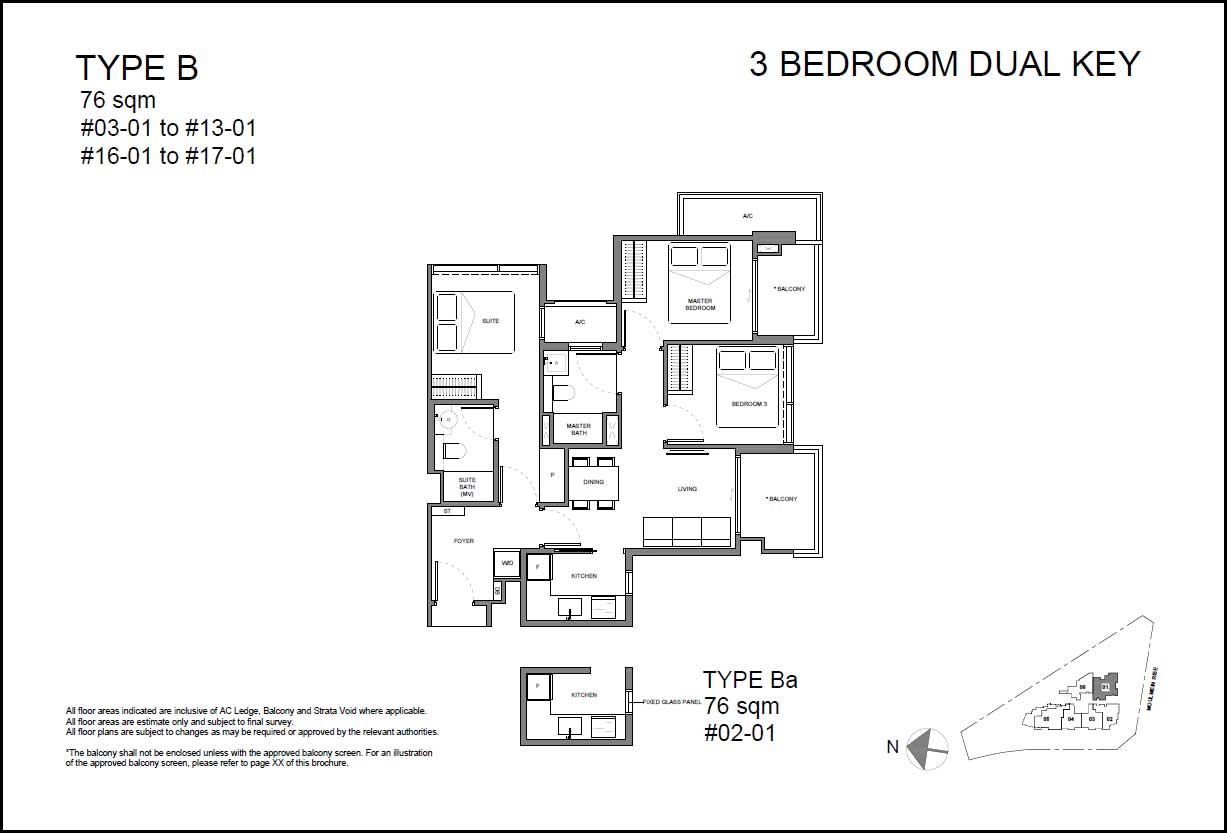 Neu Novena Floor Plan 3BR DK