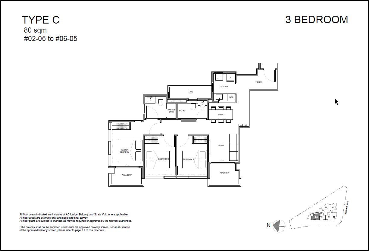 Neu Novena Floor Plan 3BR Type C