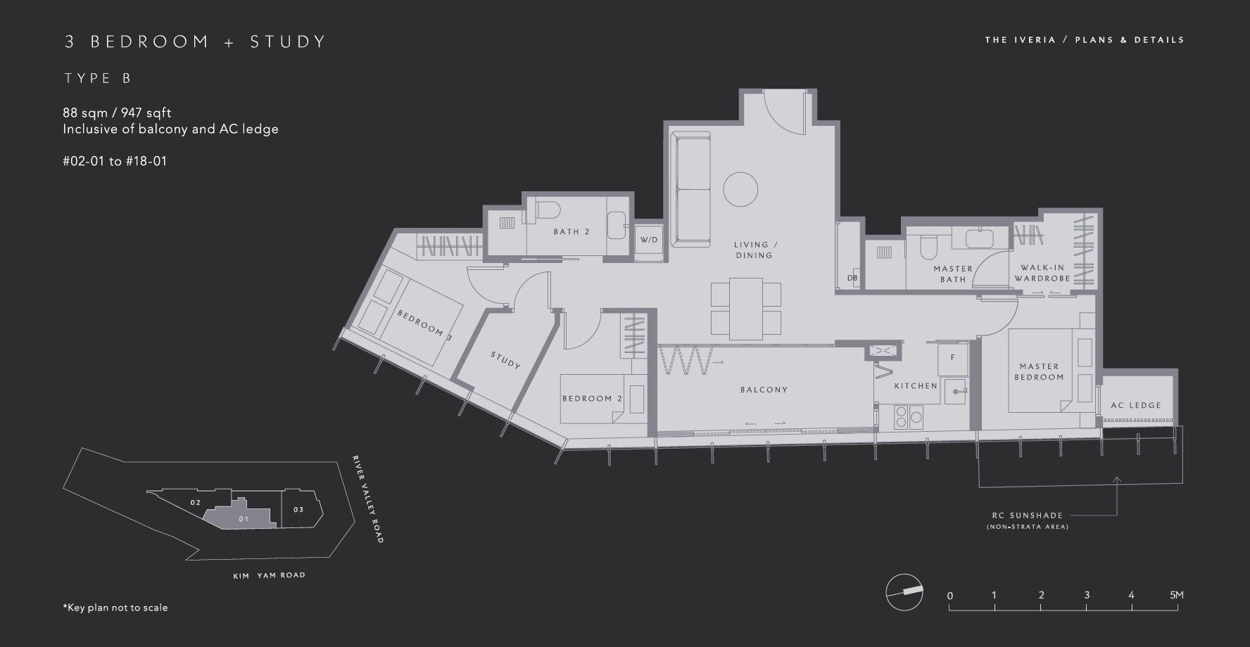 The-Iveria-Floor Plan Type B 3BR +S