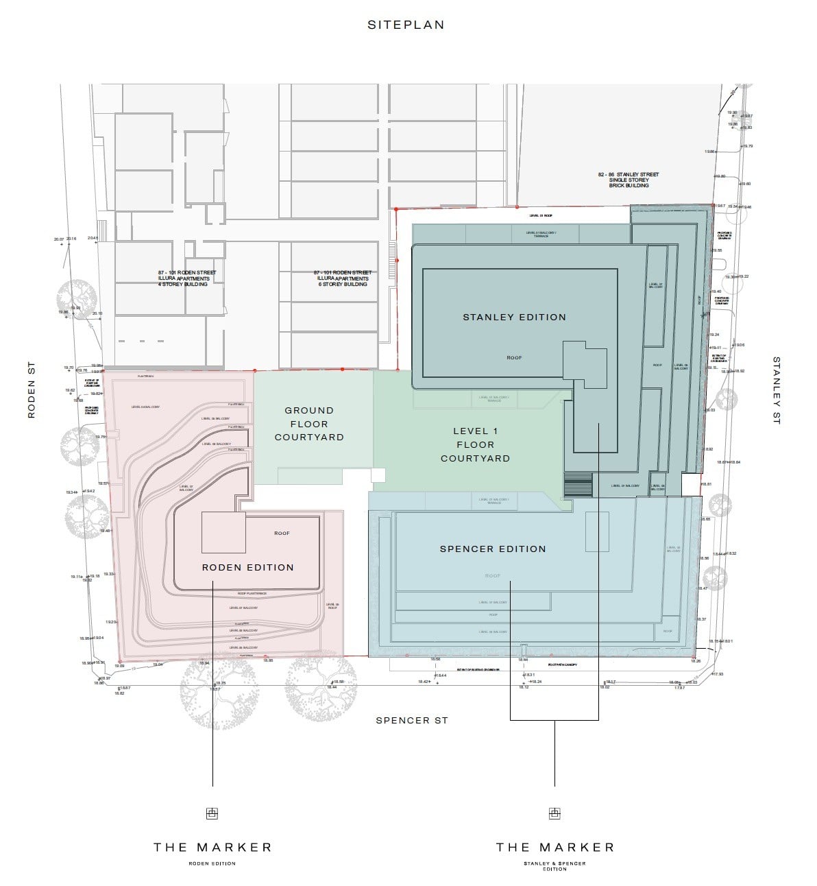 The Marker Melbourne-Site plan Ground