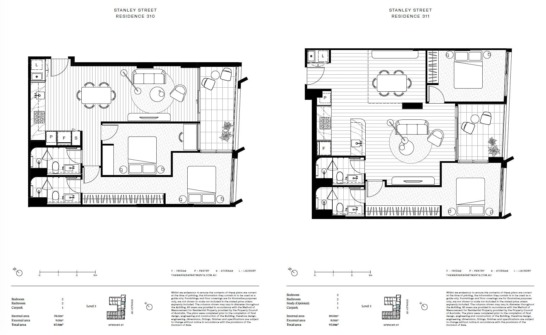 The Marker Melbourne-Typical 2BR Floor Plate