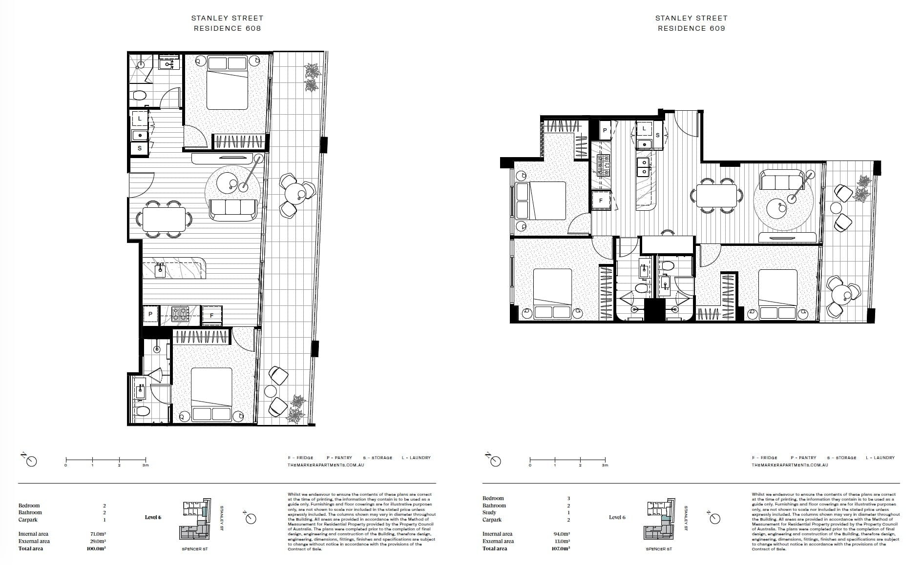 The Marker Melbourne-Typical 3BR Floor Plate