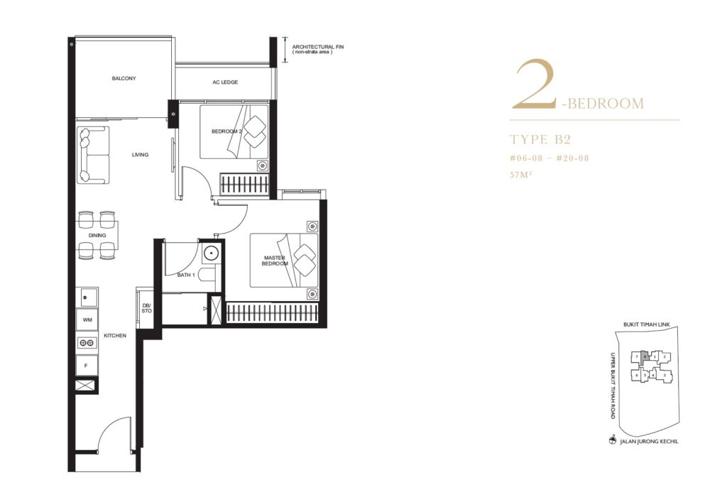 linq condo floor plan 2BR-B2