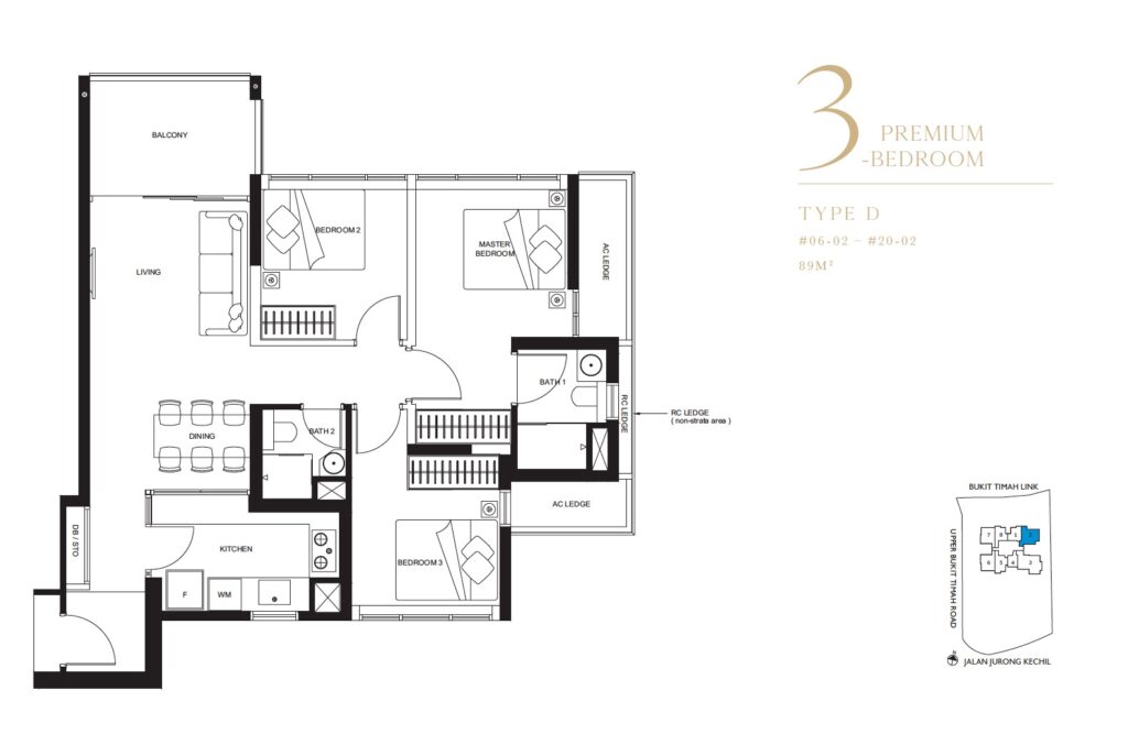 linq condo floor plan 3BR-Premium D