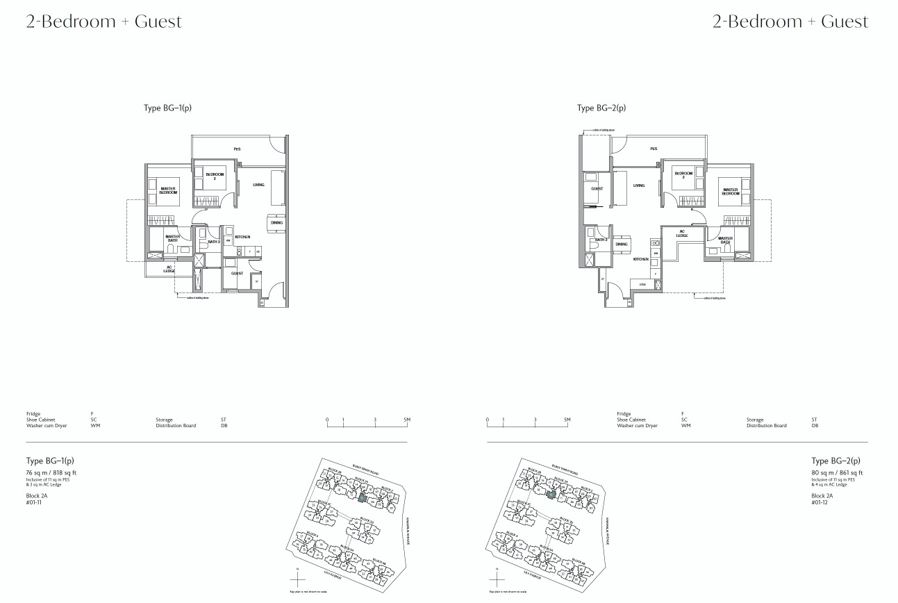 royal-green-floorplan 2BR +Guest