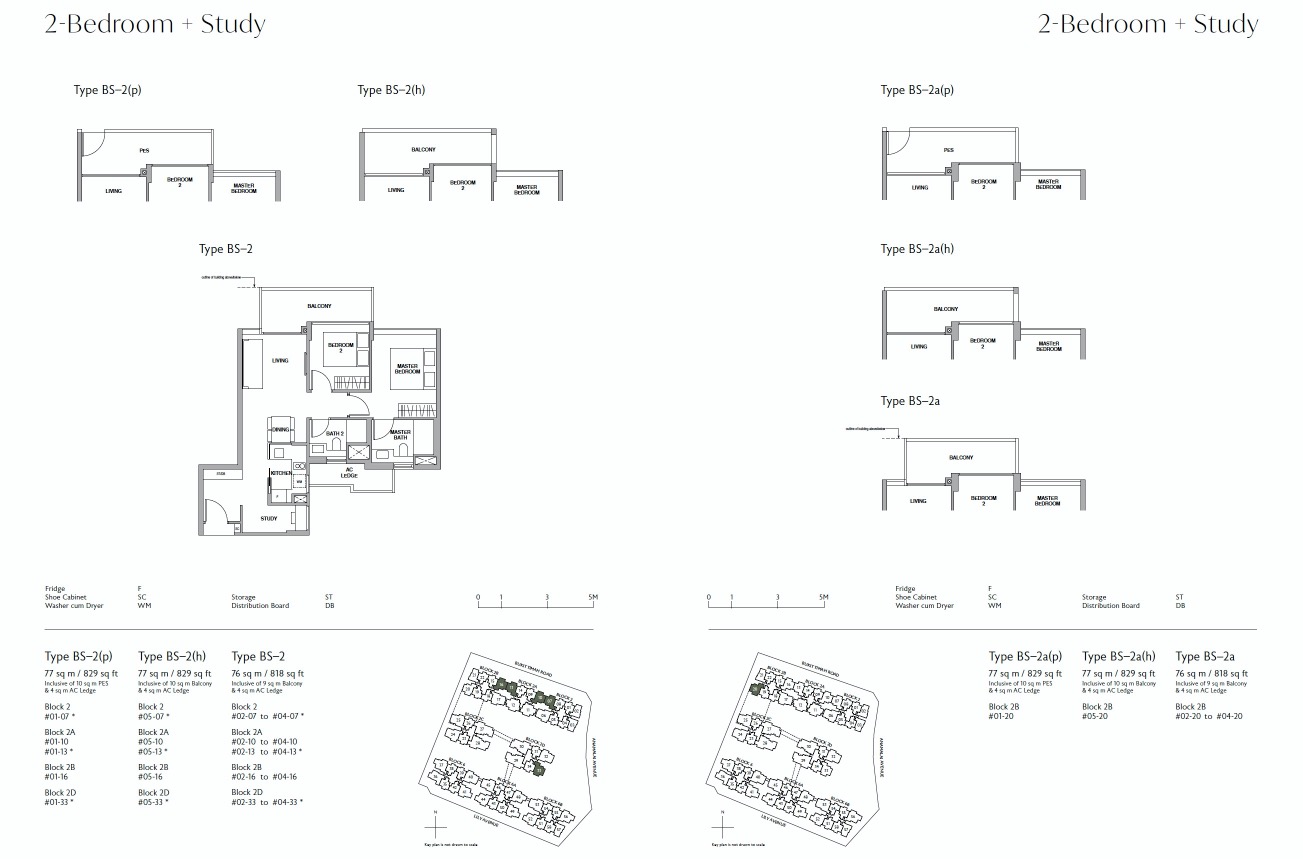 royal-green-floorplan 2BR +Study