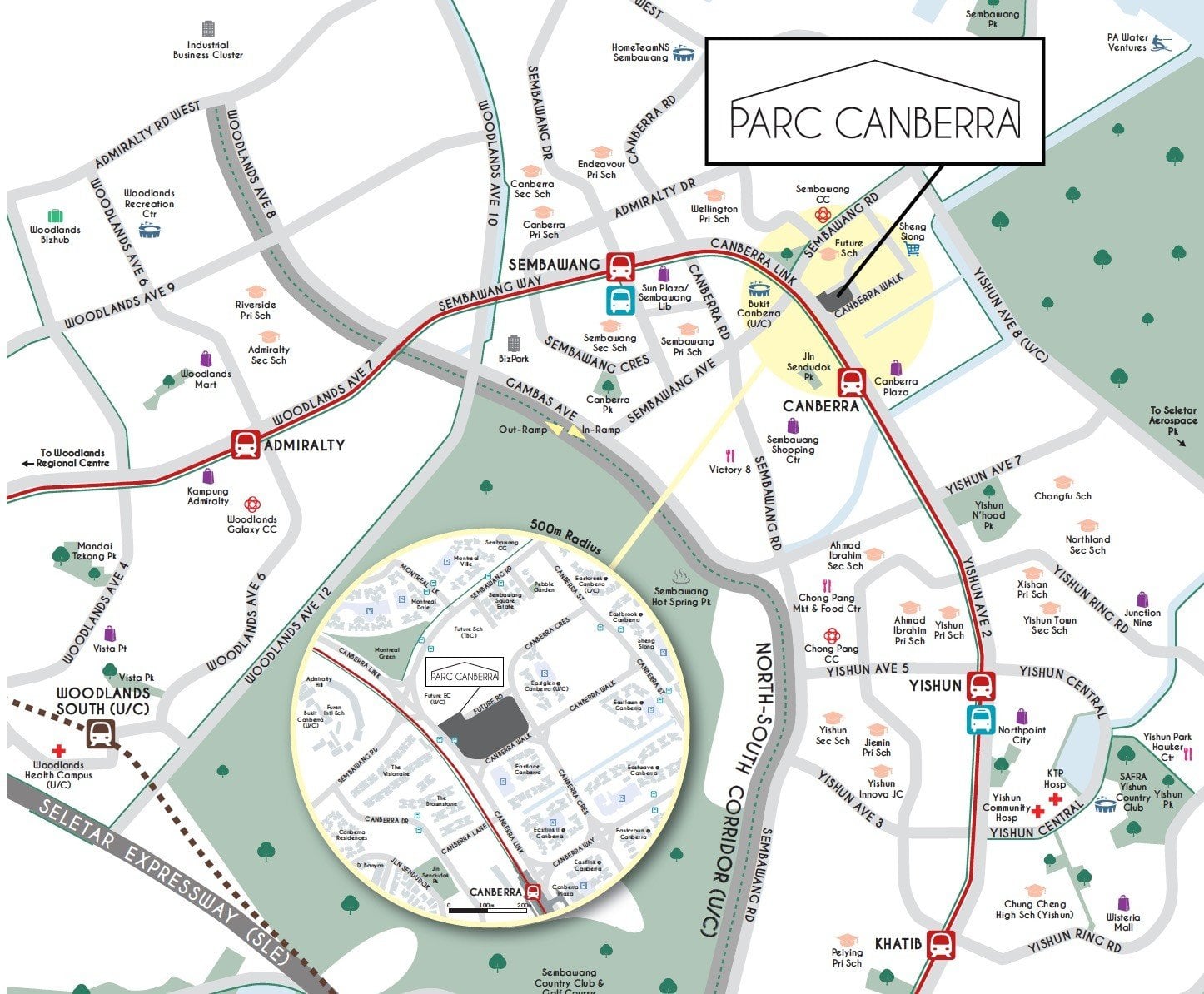 Parc Canberra location map