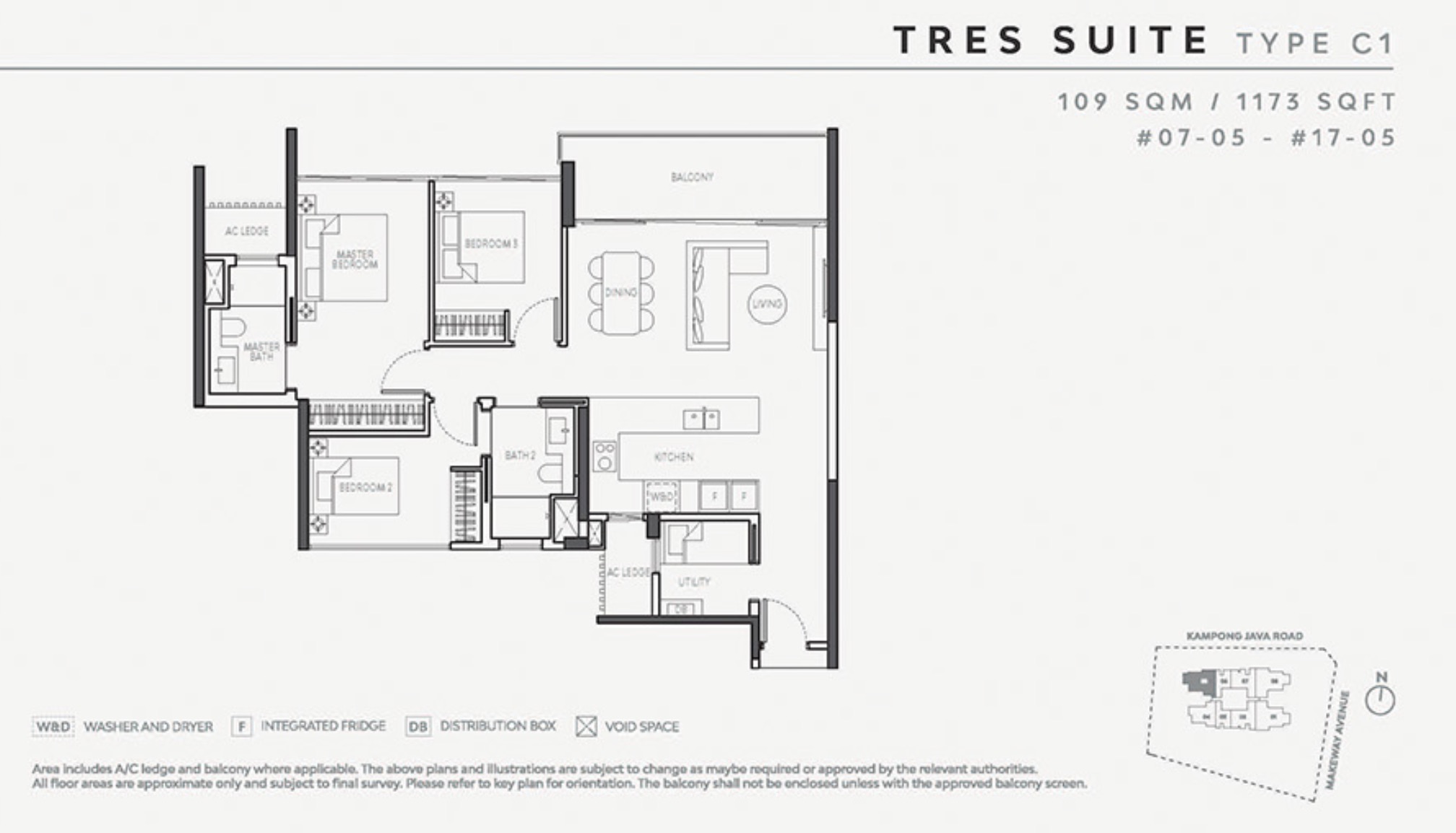 Atelier Newton Floor Plan 3BR