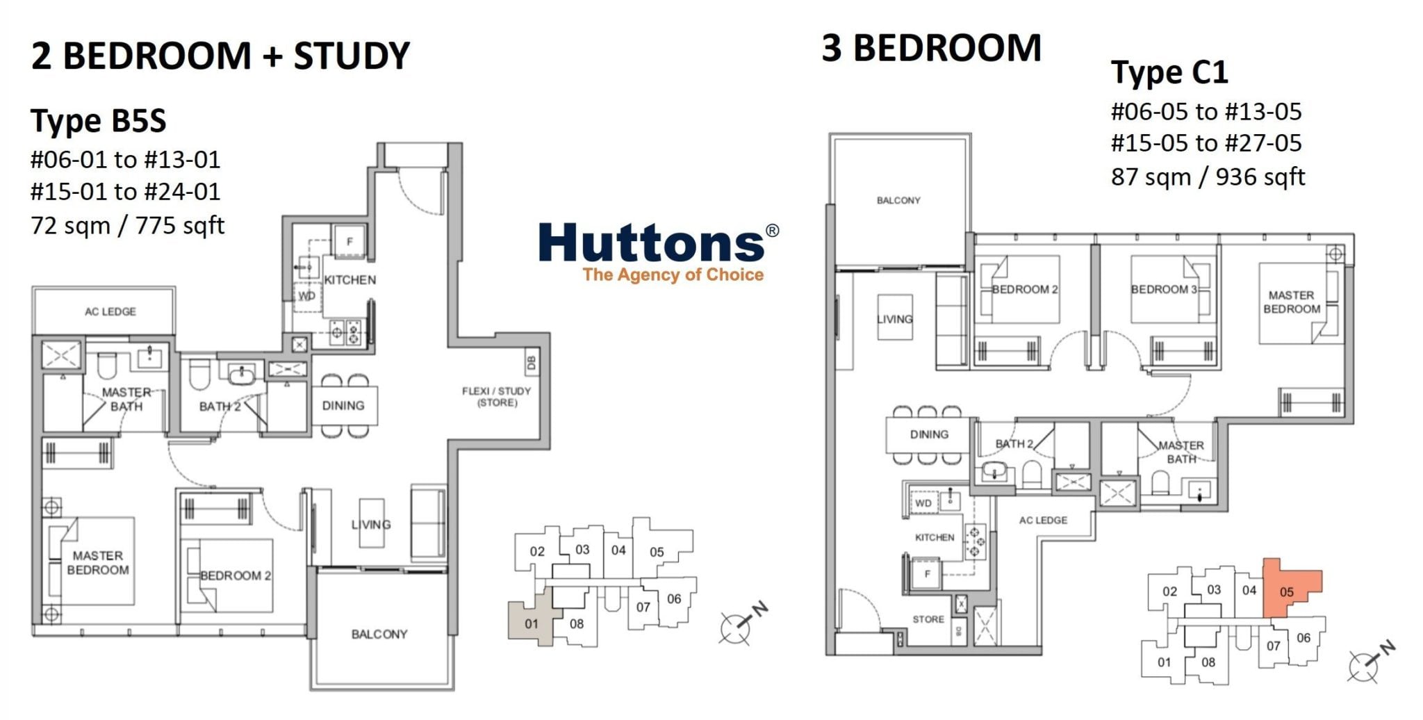 Verticus-floor plan 2BR+S, 3BR