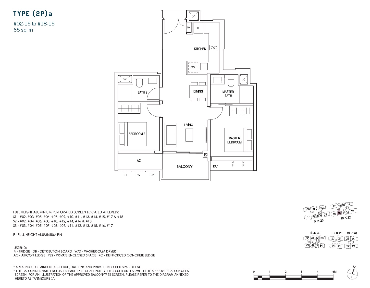 penrose-sims-floorplan 2BR 2Bath