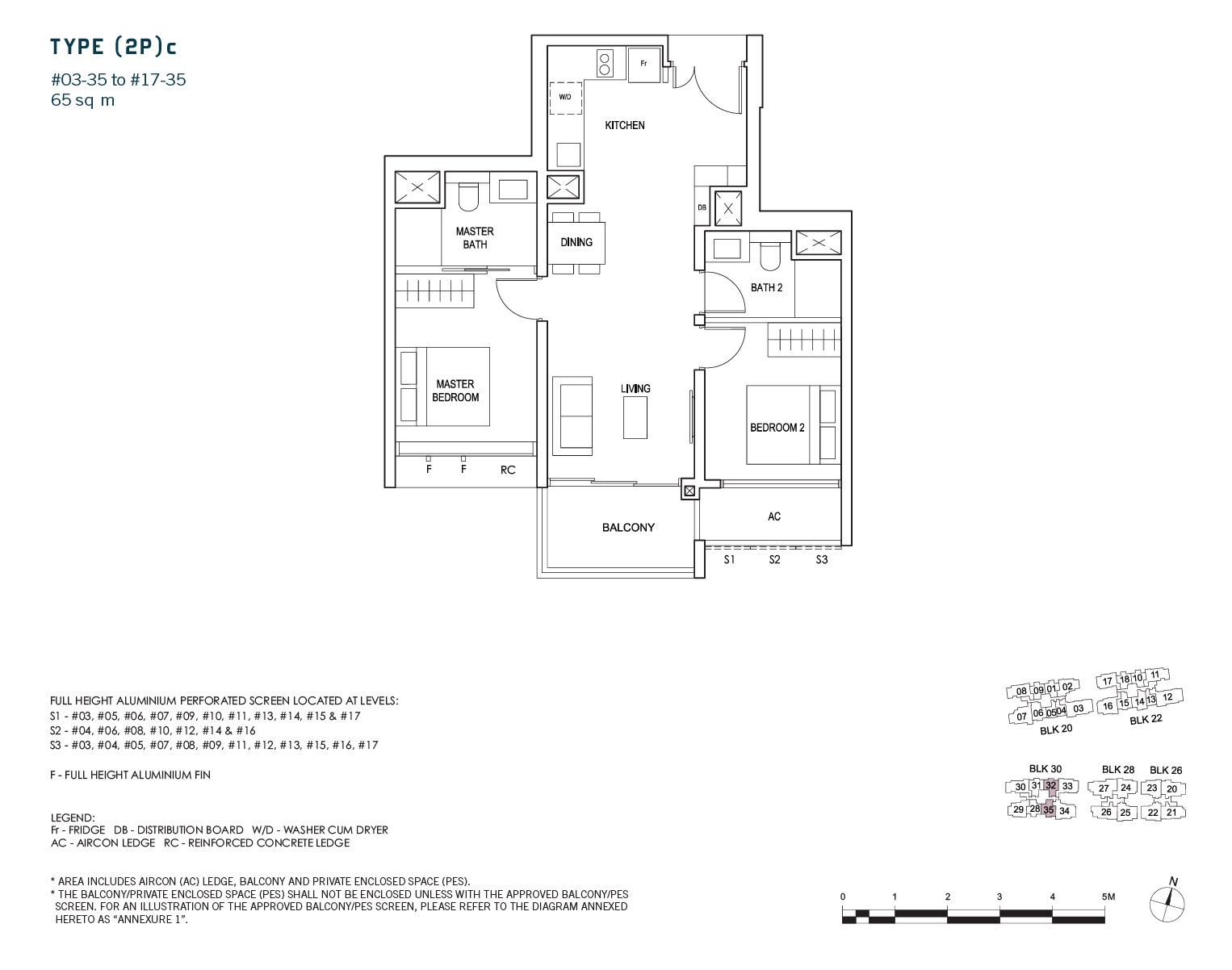 penrose-sims-floorplan 2BR 2Bath C