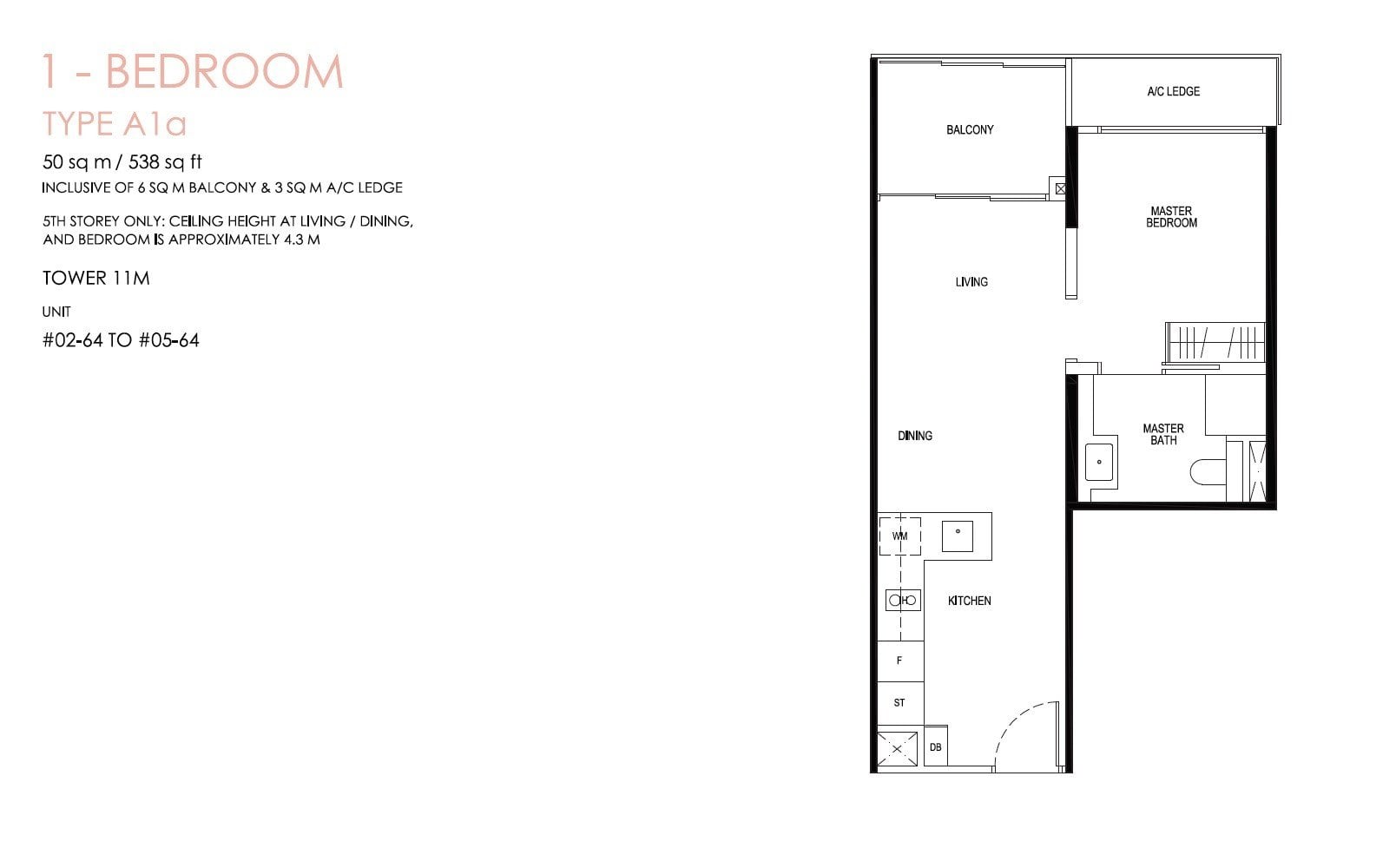 daintree-condo-floor plan 1BR