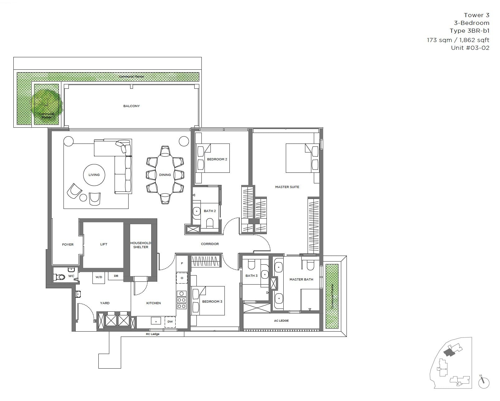 15-Holland Hill -floor plan 3BR c