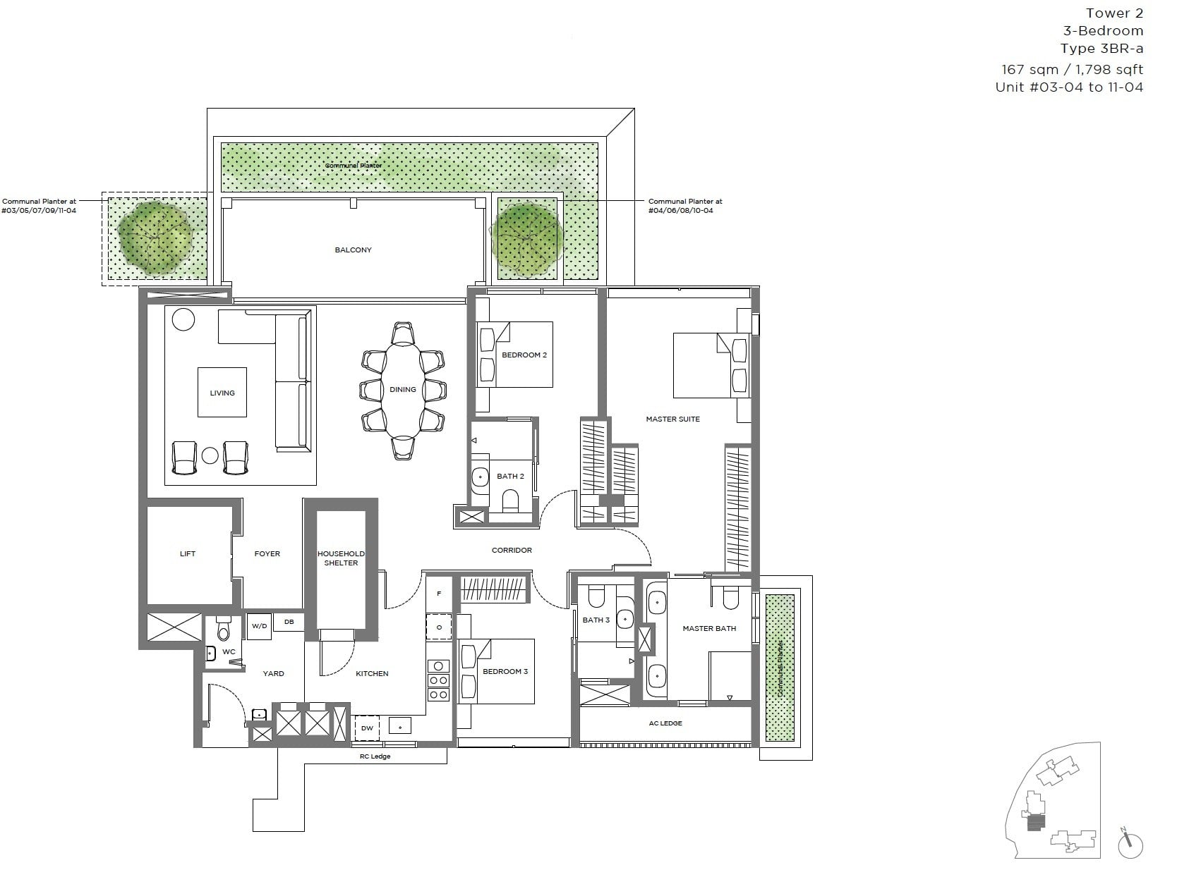 15-Holland Hill -floor plan 3BR