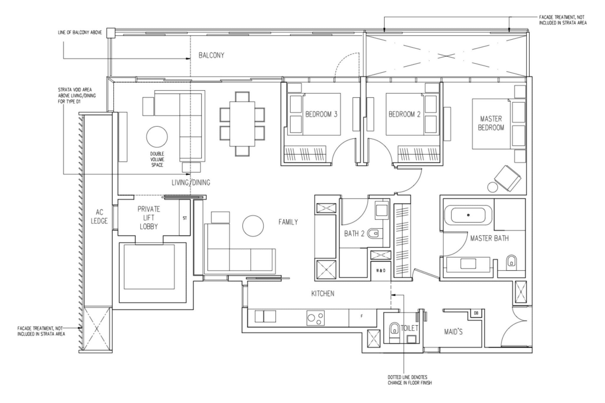 19 Nassim Condo floor plan 3BR Private Lift type D1